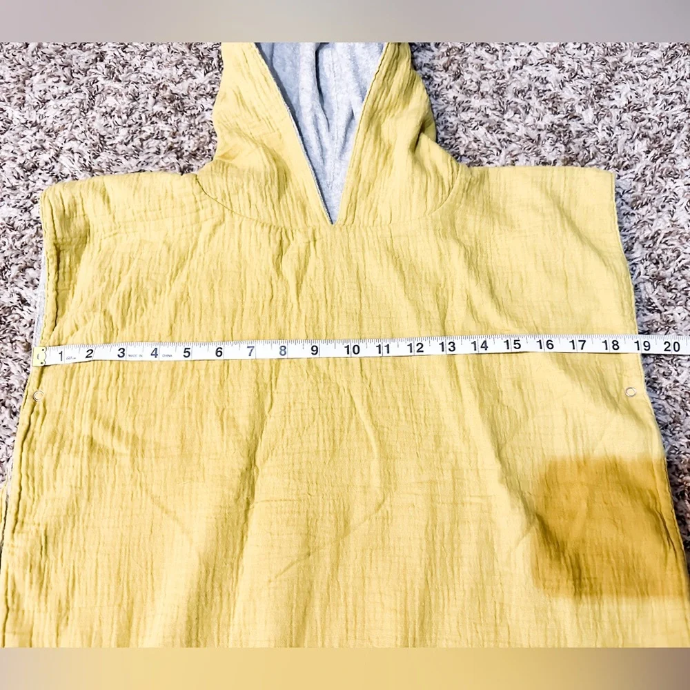 Big Little Universe Reversible Hooded Poncho Kids - Dijon Yellow